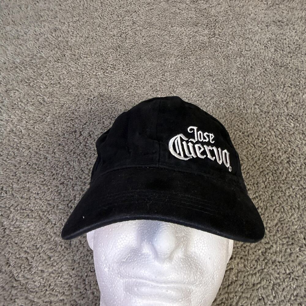Jose Cuervo Hat Cap Strap Back Mens One Size Black Canvas Embroidered Logo